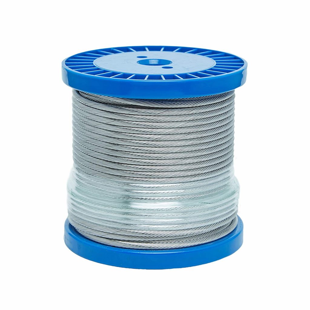 400 foot spool of 5/32 inch stainless steel cable