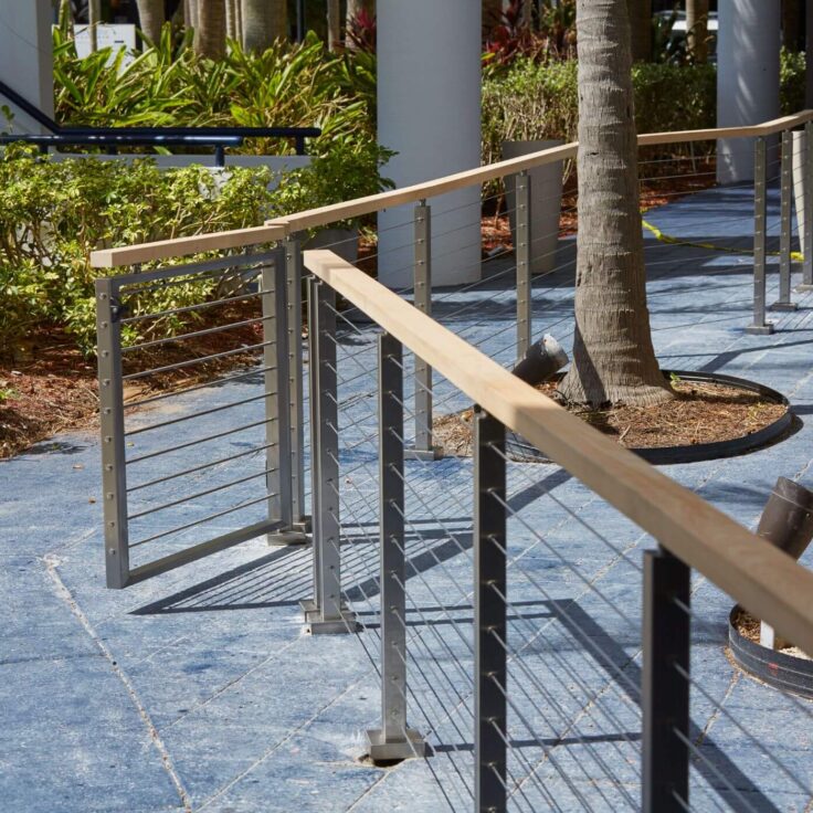 Stainless Steel Railing for an Outdoor Patio