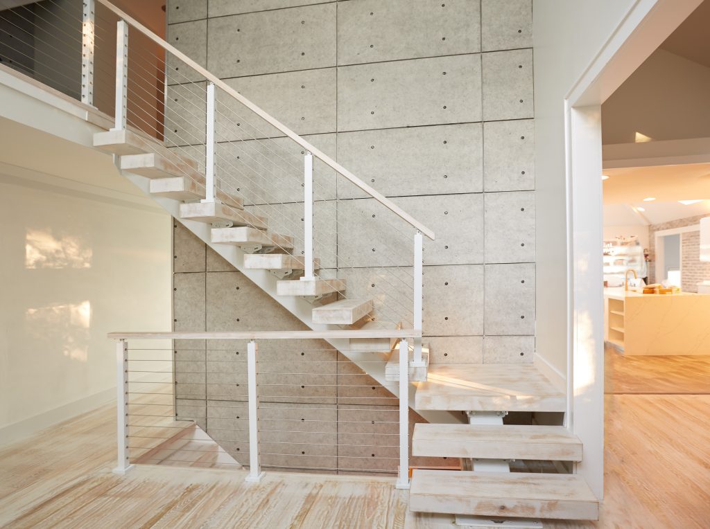 l-shape modern staircase