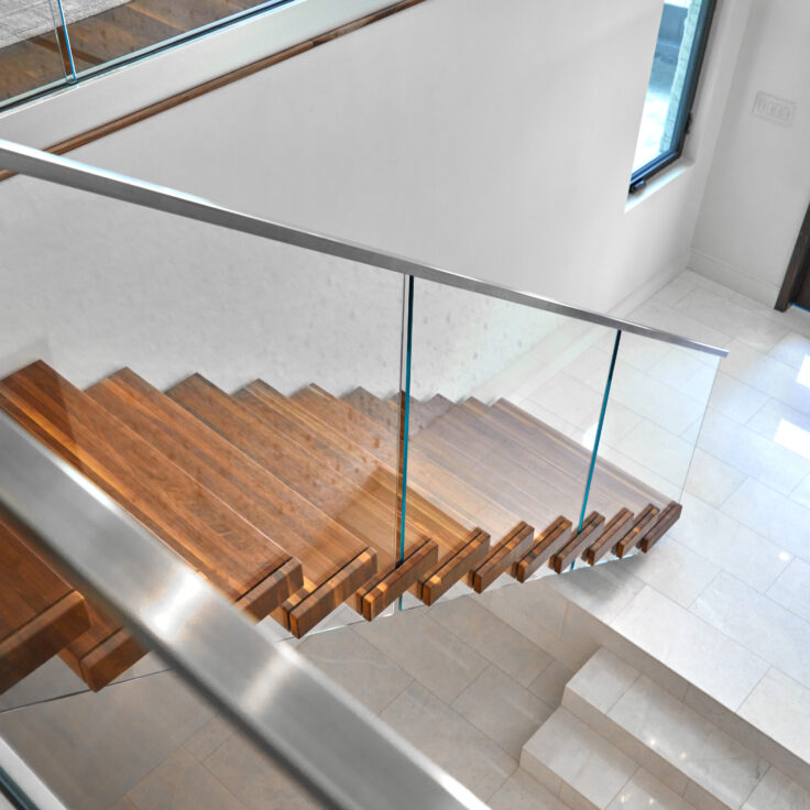 Floating Stairs with Vedera Glass Railing