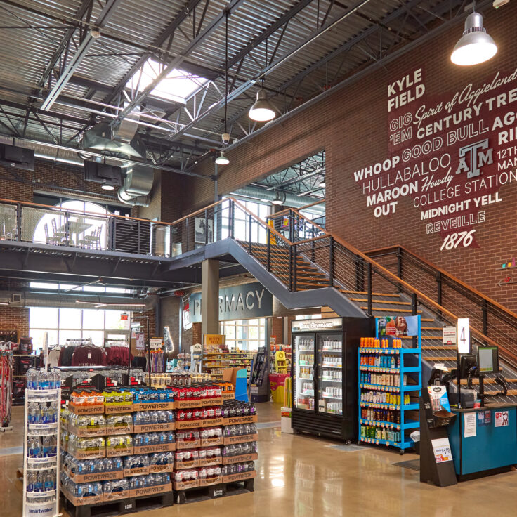 Commercial Cable Railing in a Texas Grocery Store