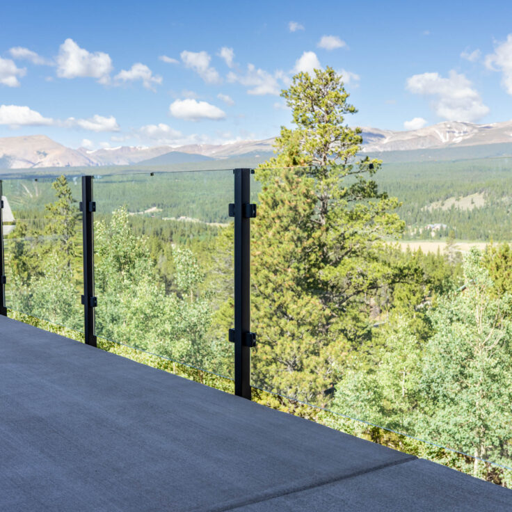 Outdoor Glass Railing in Breckenridge, CO