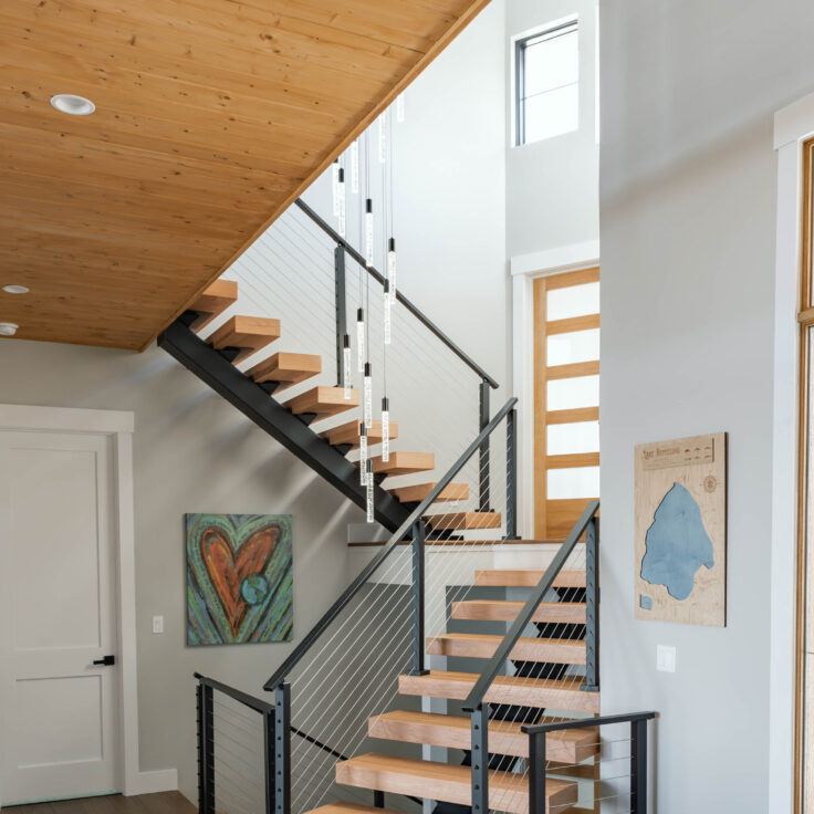 Bright, Natural FLIGHT Mono with Express Cable Railing