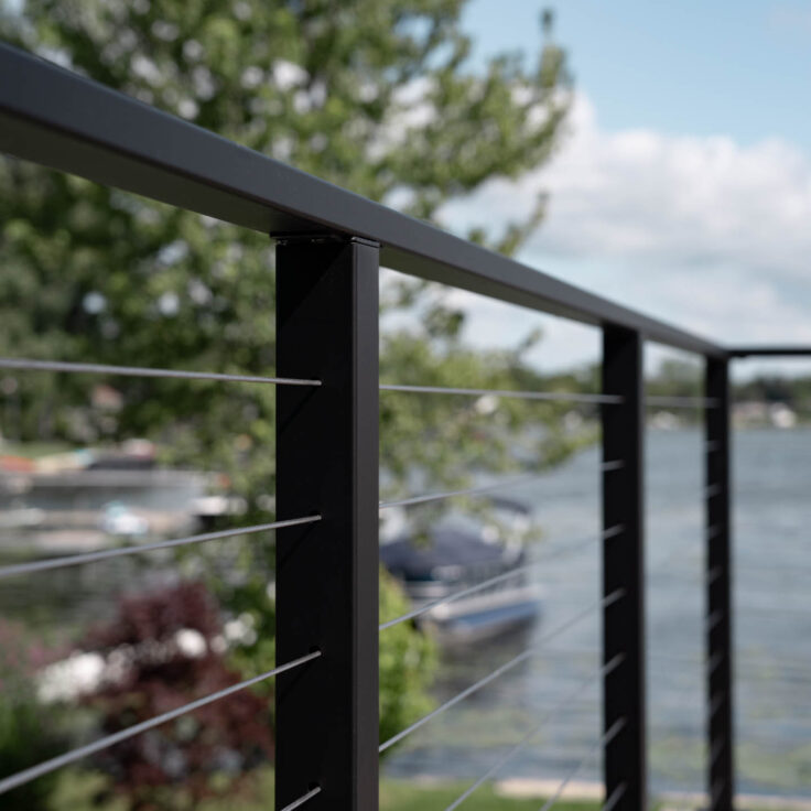 Deck Cable Railing on a Small Lake